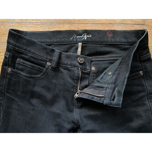 MAX AZRIA ‘The Artist’ Black Tapered Low-Rise Jeans sz 26 - Picture 5 of 16